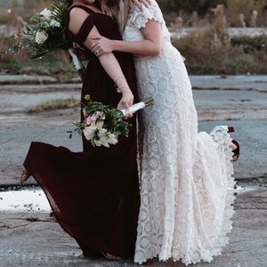 Lulu’s Wine Colored Formal Gown